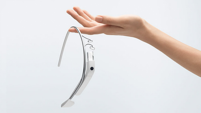 Google Glass in hand