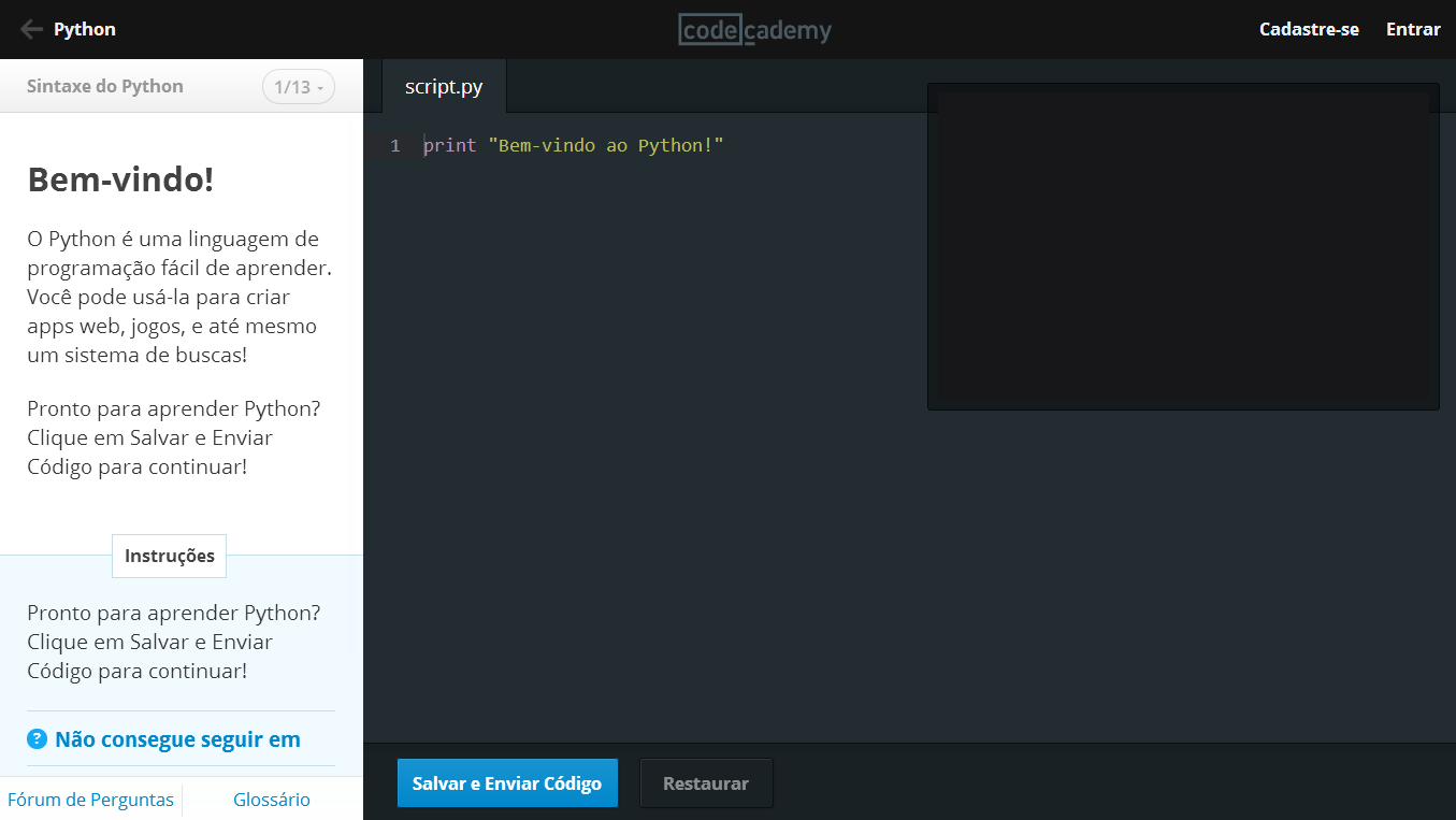 codecademy python