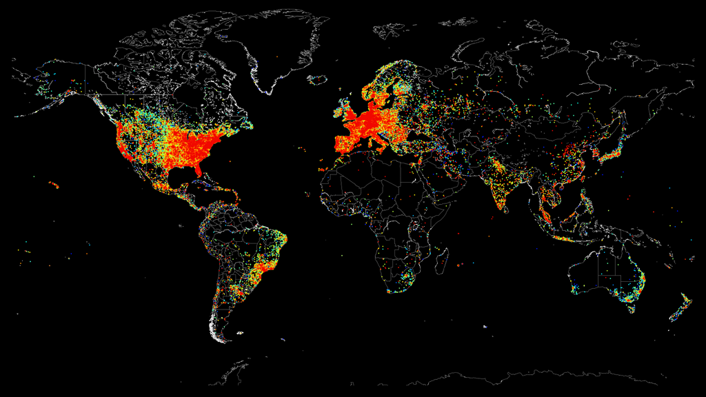 mapa internet shodan