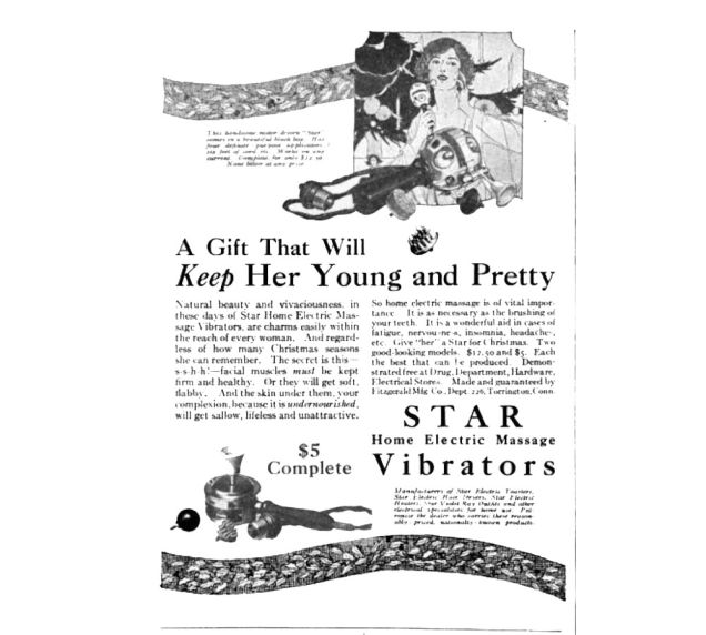 Uma propaganda do Star Vibrator, de uma edição de 1921 da "Hearst´s International".