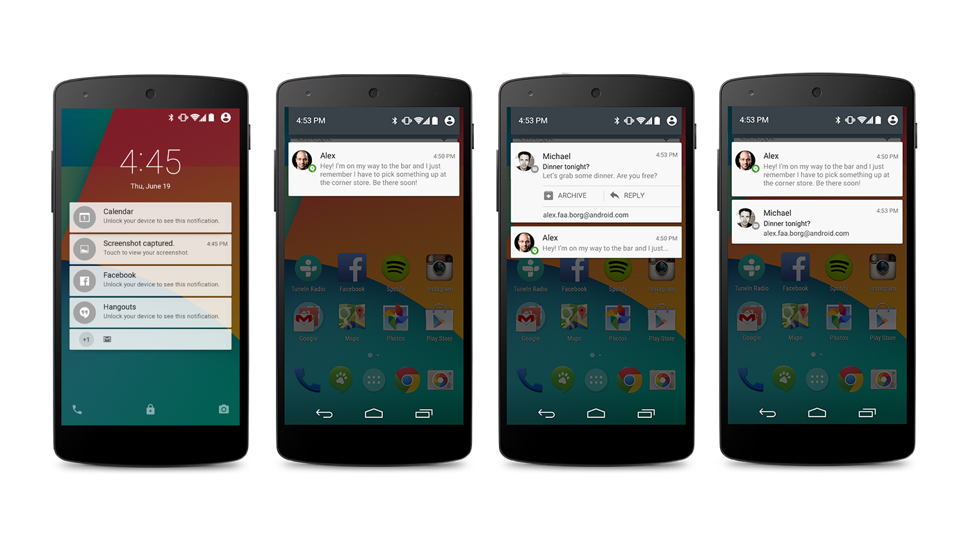 android lollipop notificacoes