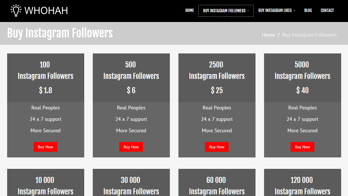 Comprar seguidores no Instagram