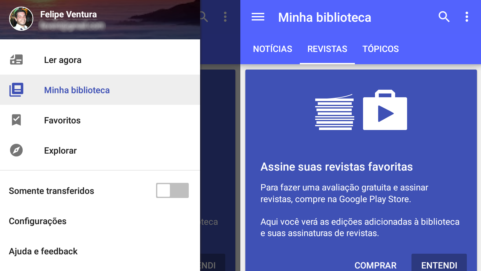 Google Play Banca - revistas