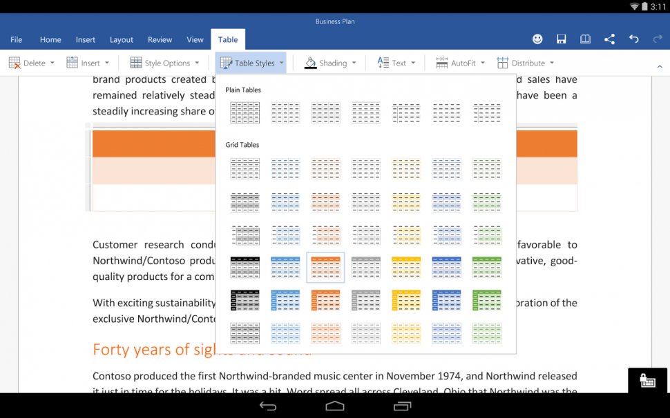 Microsoft Office para tablets Android (1)