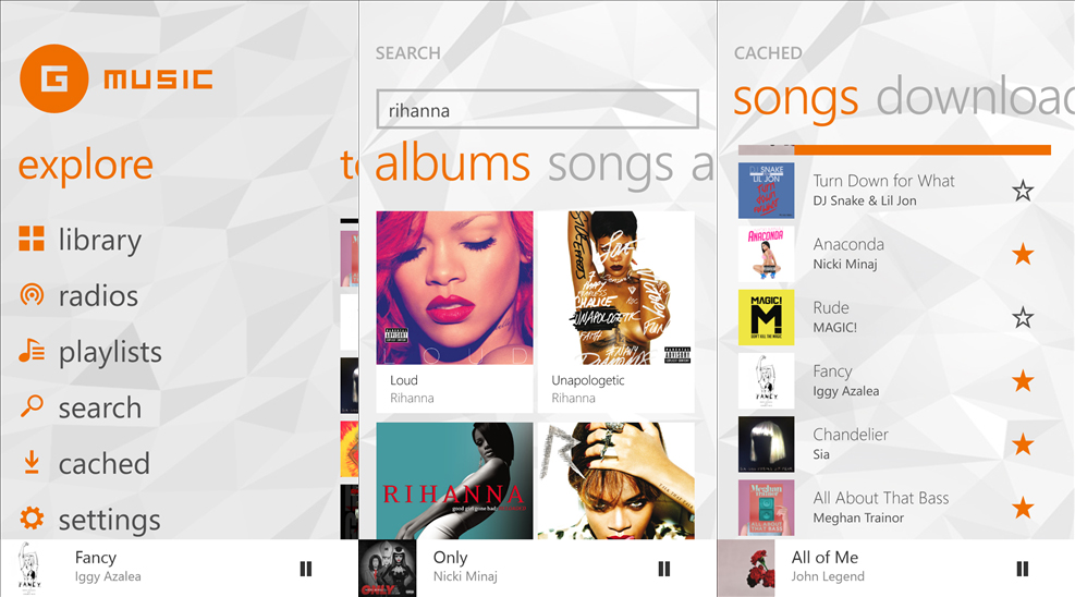 Player for Google Play Music