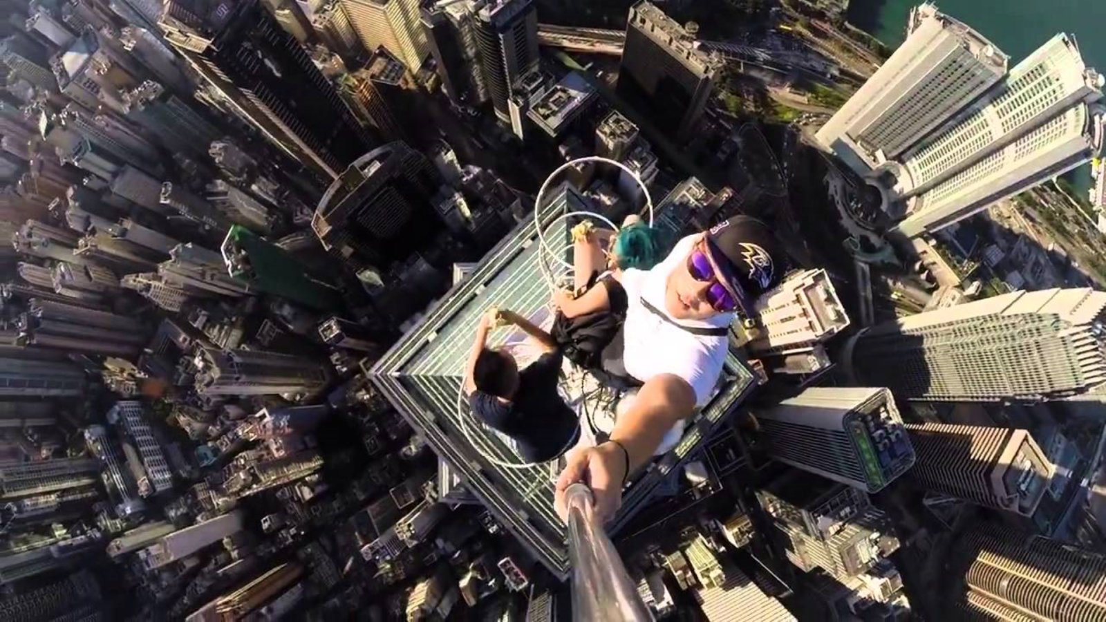 Selfie no topo de edificio