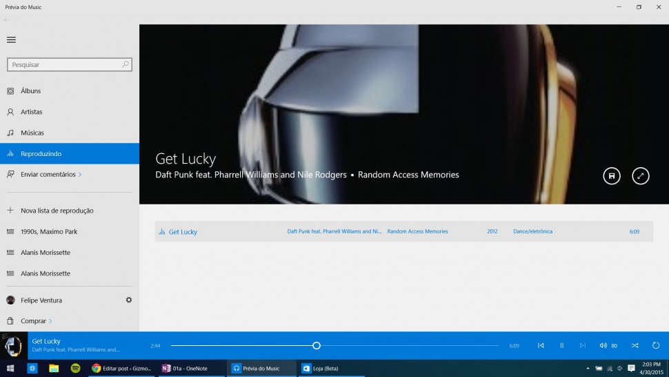 Windows 10 na Build - Musica