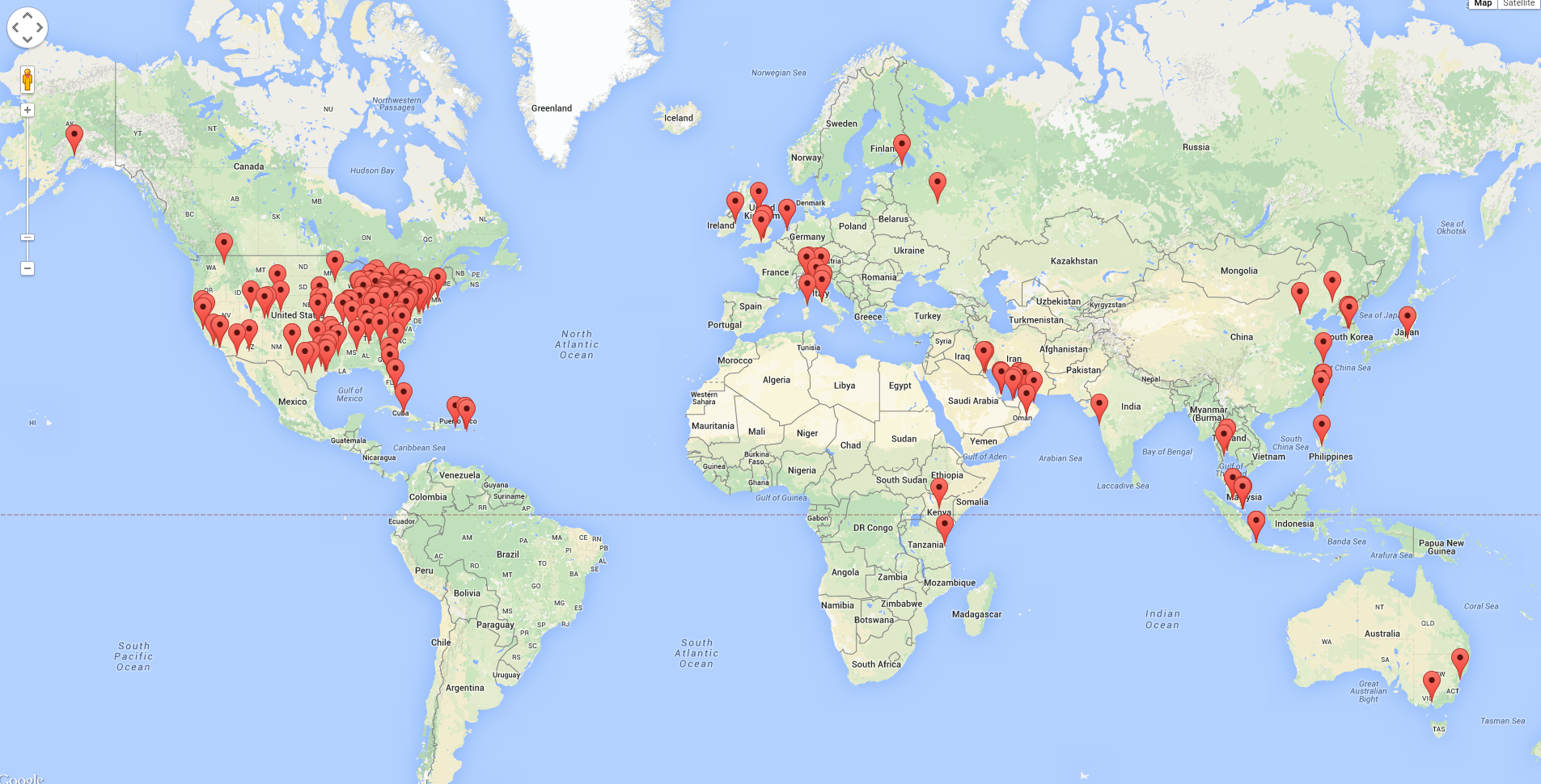 Mapa mostra equipamentos mais facilmente hackeáveis em hotéis do mundo.