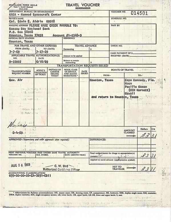 Formulários  de Buzz Aldrin (2)