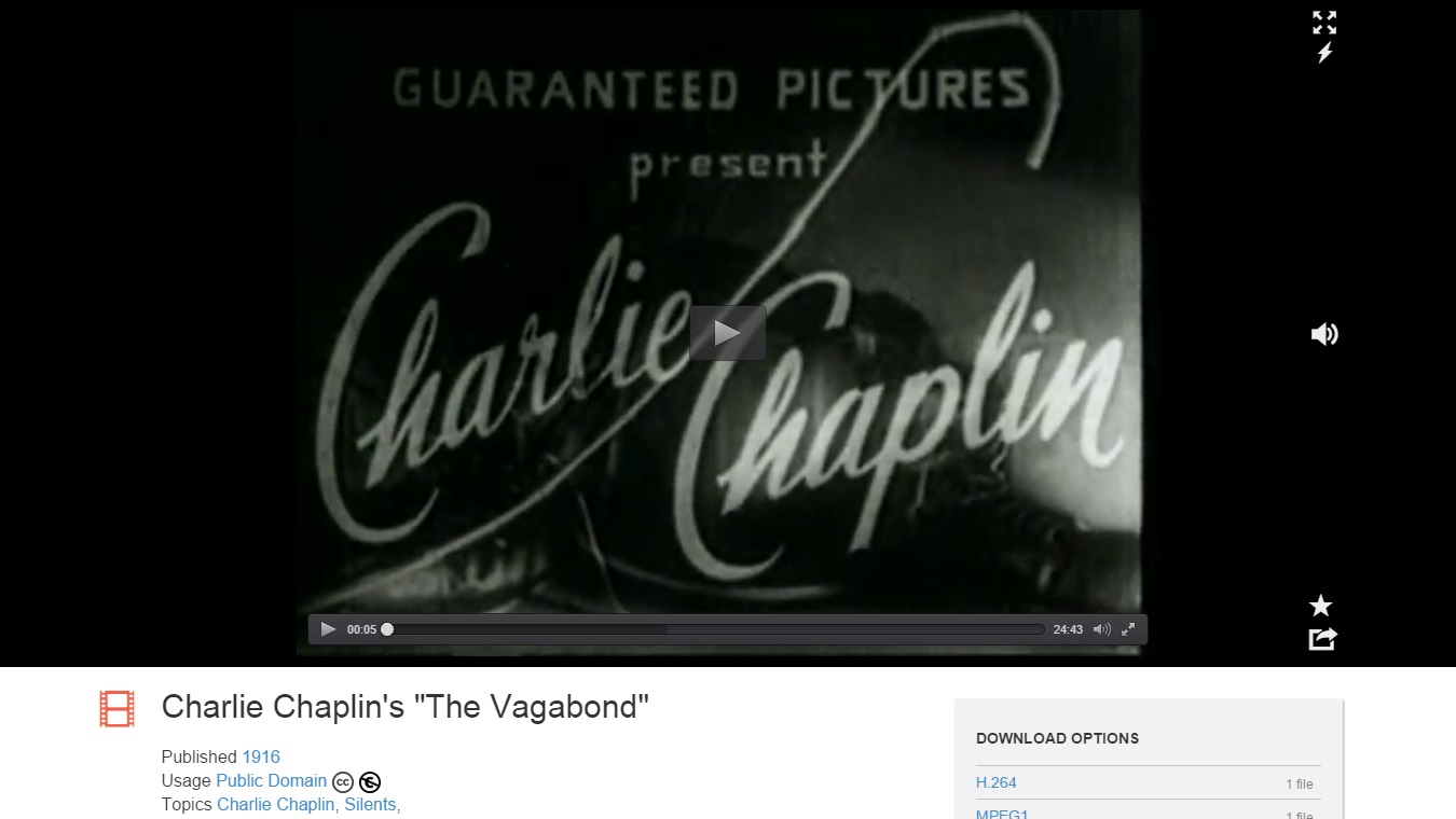 Internet Archive e Charlie Chaplin