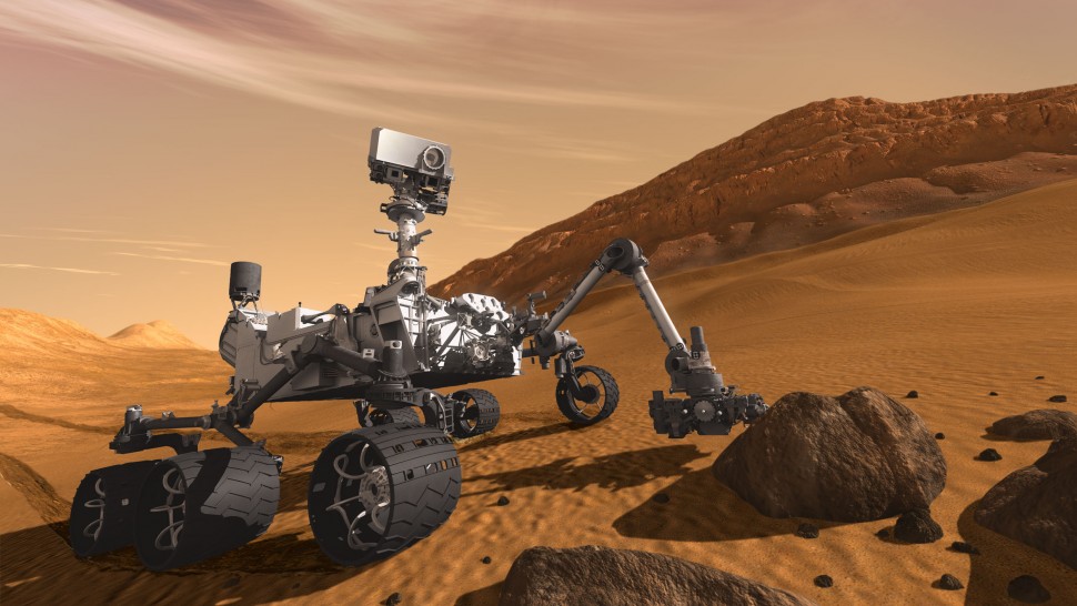 O rover Curiosity. Crédito: NASA