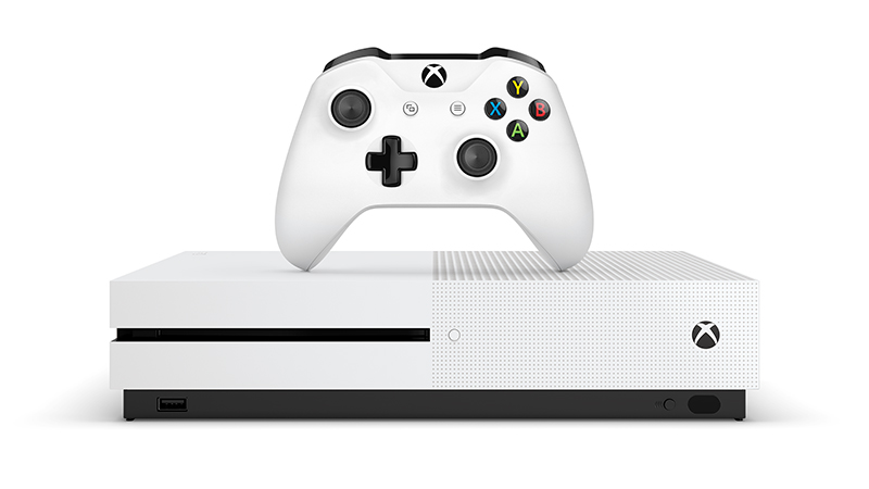 Xbox One S Console & Controller Front Tilt