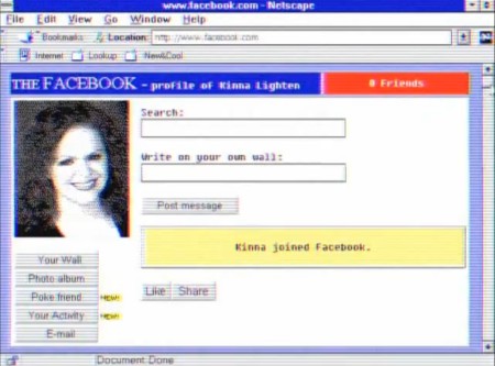 Facebook old style.