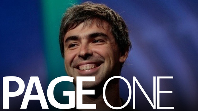 Larry Page com sorissão amarelo.