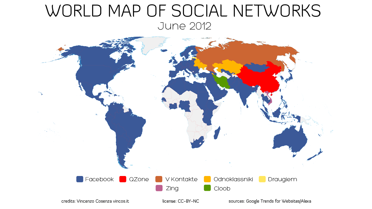 Mapa das redes sociais