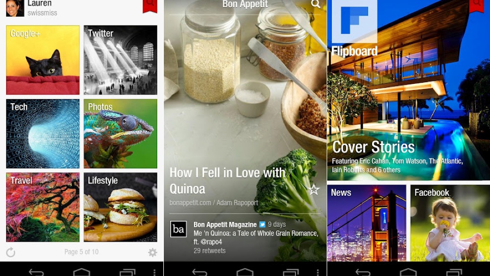 Flipboard para Android.