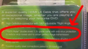 Cabo HDMI antivírus.