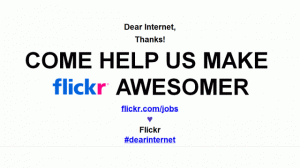 Querida Internet, o Flickr está de volta.