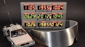 Relógio do DeLorean no filme "De Volta Para o Futuro"