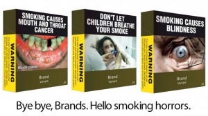 Nova embalagem de cigarro na Austrália.