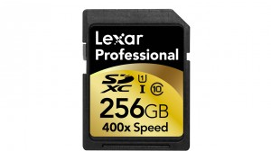 SDXC da Lexar de 256 GB.