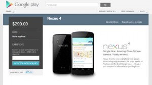 Nexus 4 na Play Store.