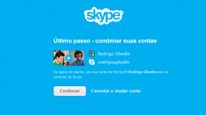 Skype 6: integração de contas.