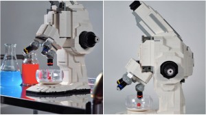 Um microscópio feito de Lego.