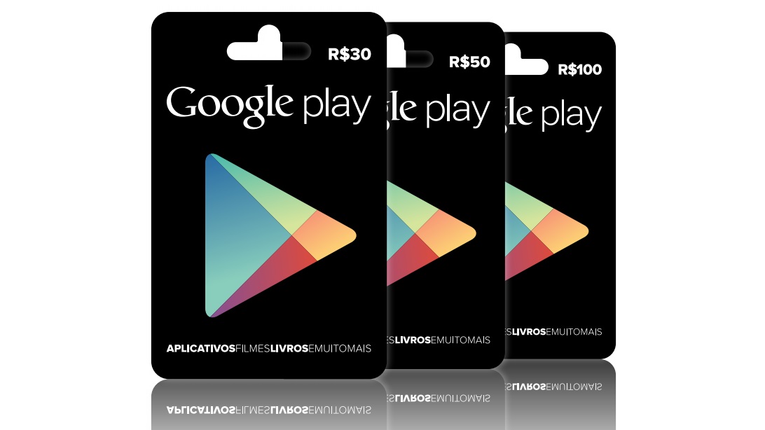 Códigos vales presente Google Play - Gift cards GRÁTIS + Desconto 10%
