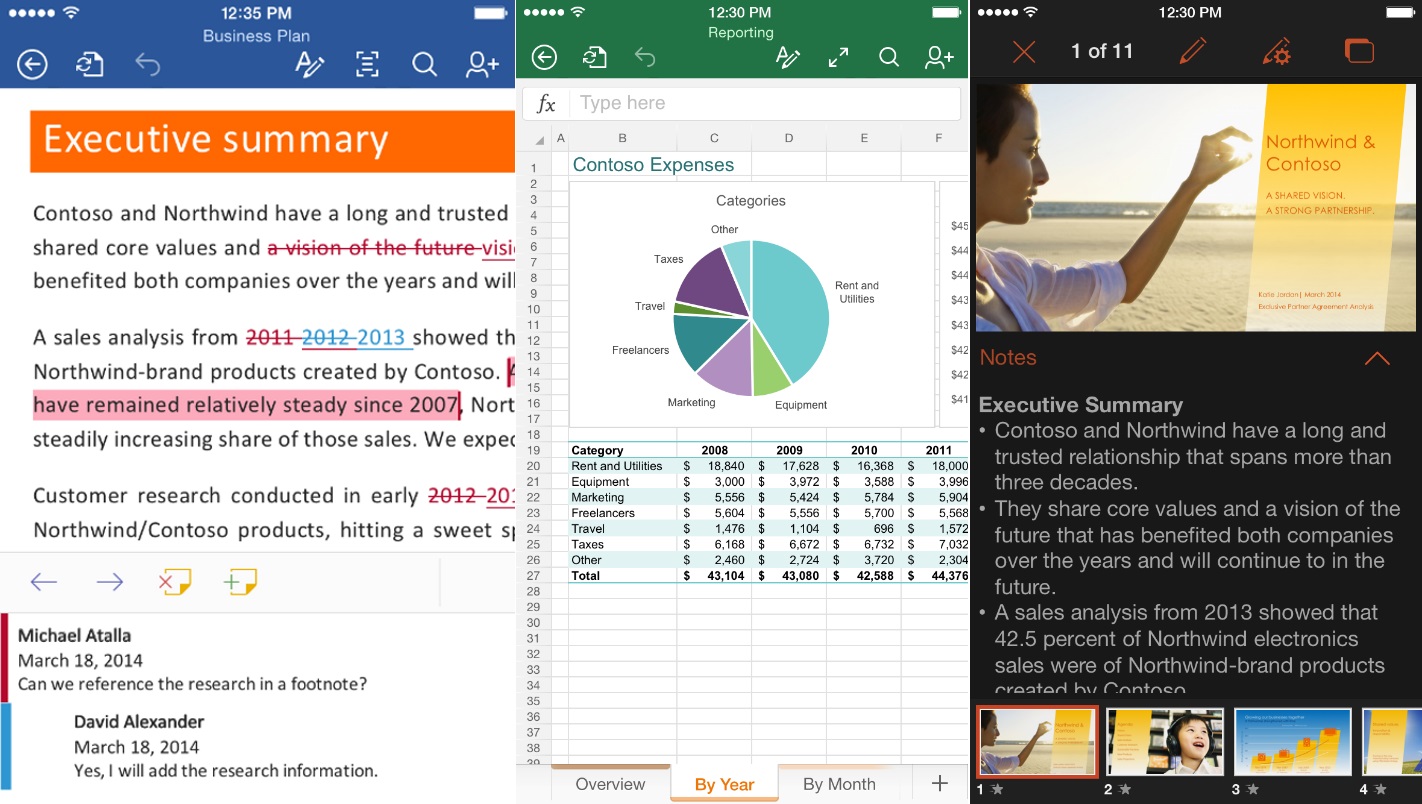 Microsoft Office gratuito fica mais útil no iOS; preview para Android  funciona em tablets