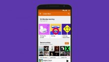 Interface do app Google Play Música