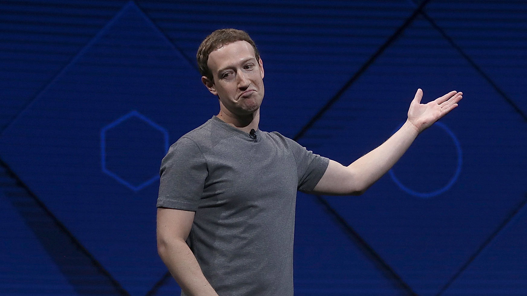 Mark Zuckerberg, CEO do Facebook, durante conferência F8 em 2018. Crédito: Justin Sullivan/Getty Images