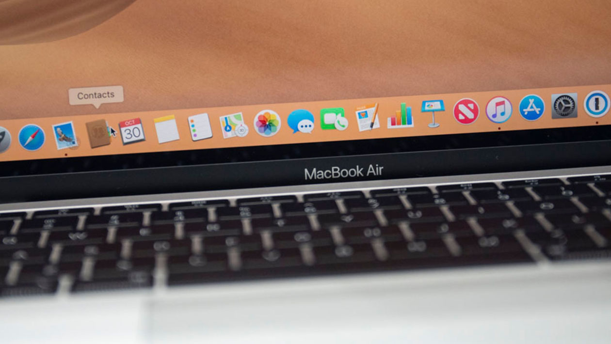 Detale do teclado do MacBook Air 2018