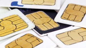 SIM cards amontoados
