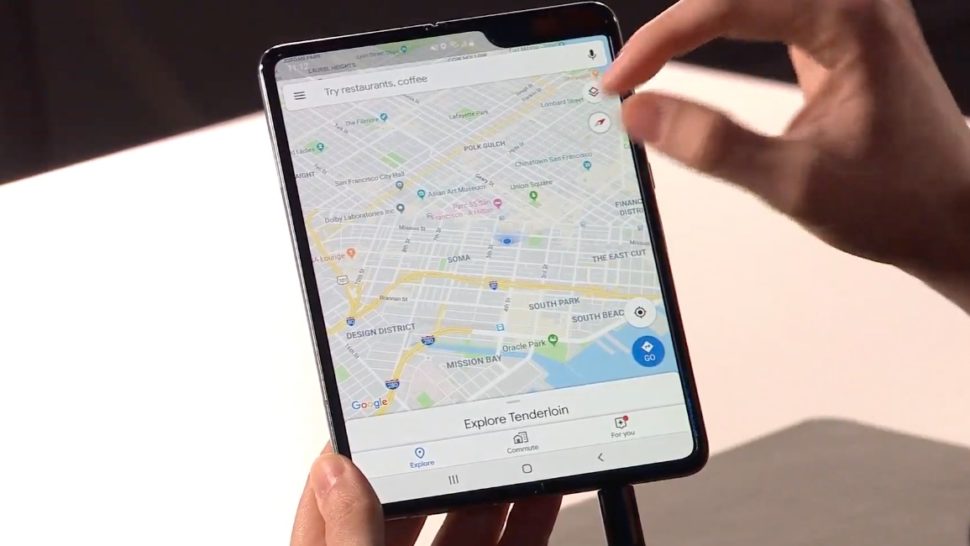 Google Maps no Galaxy Fold