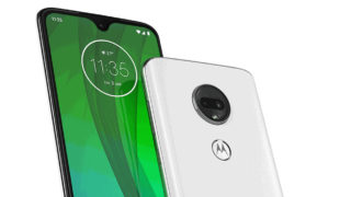 Moto G7 de frente e de costas