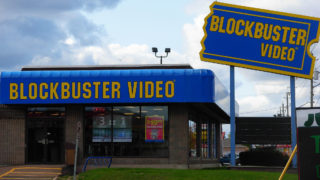 fachada de loja da blockbuster nos eua