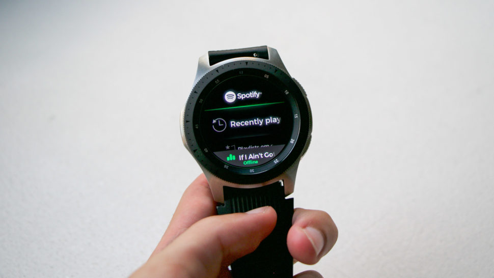 App do Spotify no Galaxy Watch