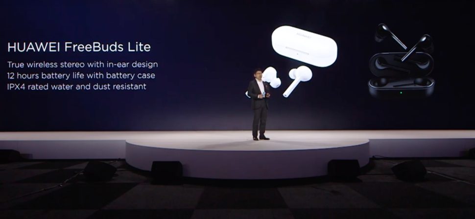 Fones de ouvido sem fio Freebuds Lite, da Huawei