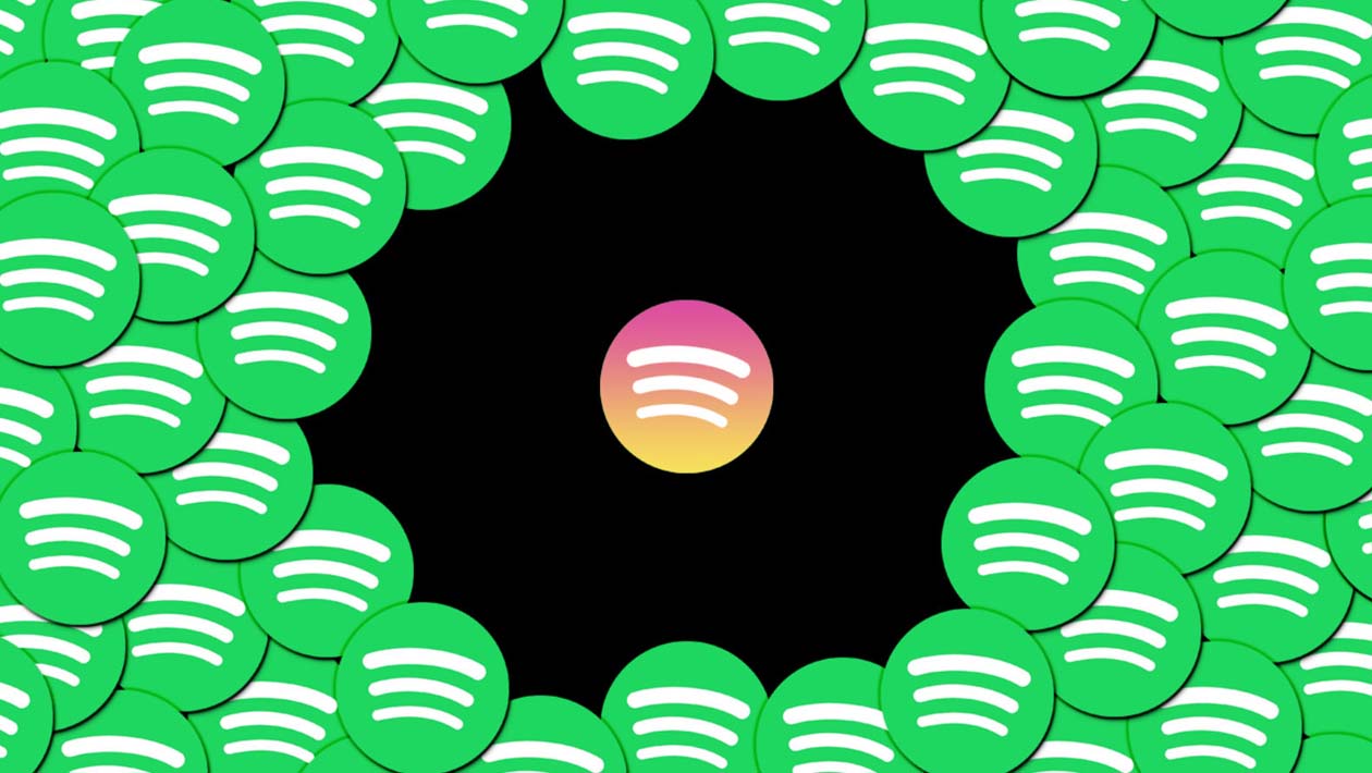 Ilustração com logo do Spotify Discover Quickly