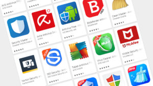Loja Google Play exibe vários apps antivírus