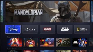 Página inicial da plataforma de streaming Disney+