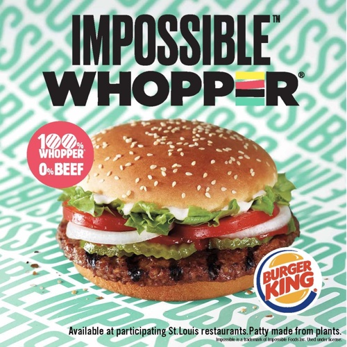 Propaganda do Impossible Whopper, o sanduíche do Burger King com hambúrguer da Impossible Foods