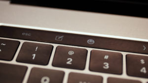 Teclado do MacBook Pro com touch bar