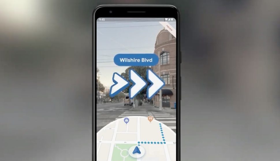 Google Maps com realidade aumentada