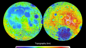 Topografia do lado distante e próximo da Lua