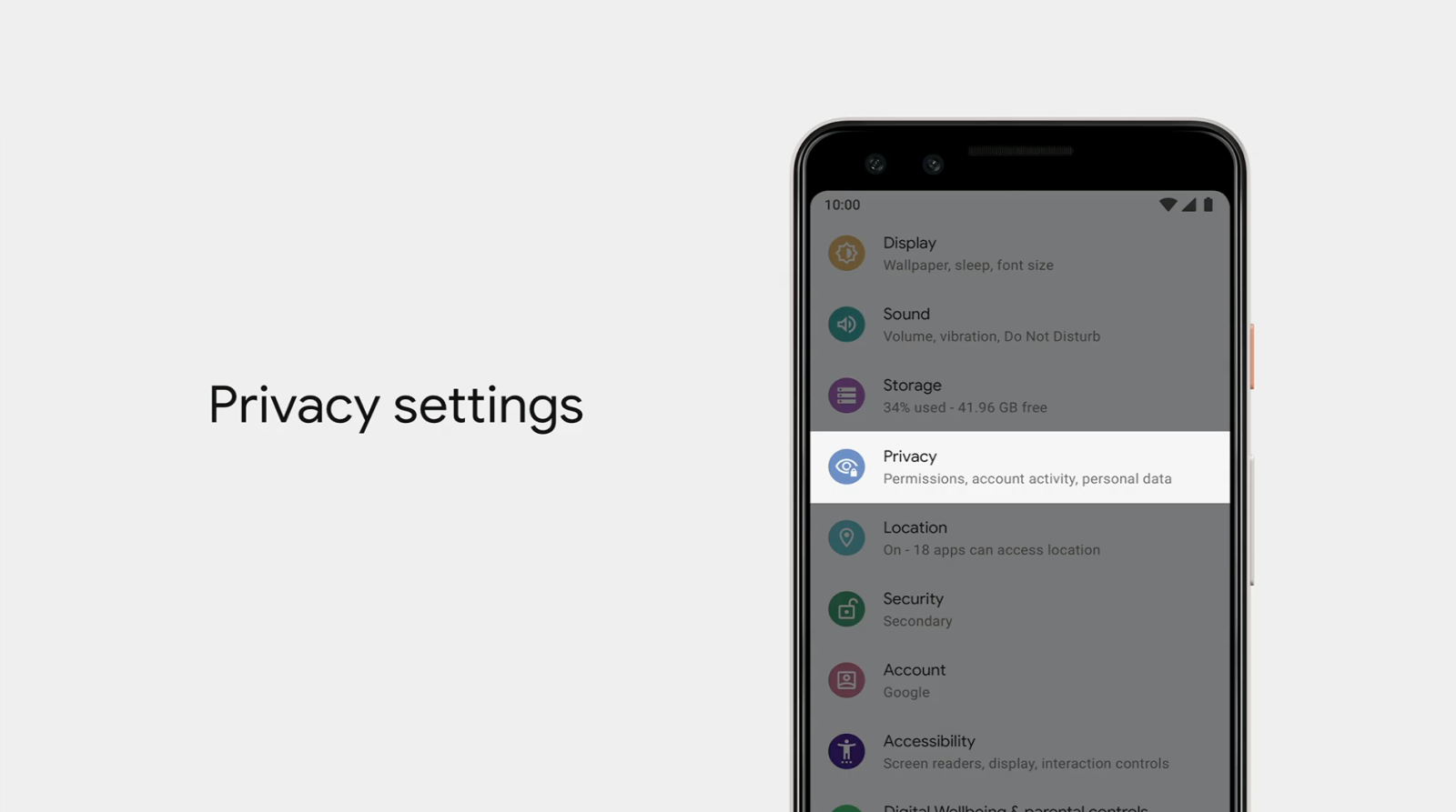 Recurso de privacidade no Android Q