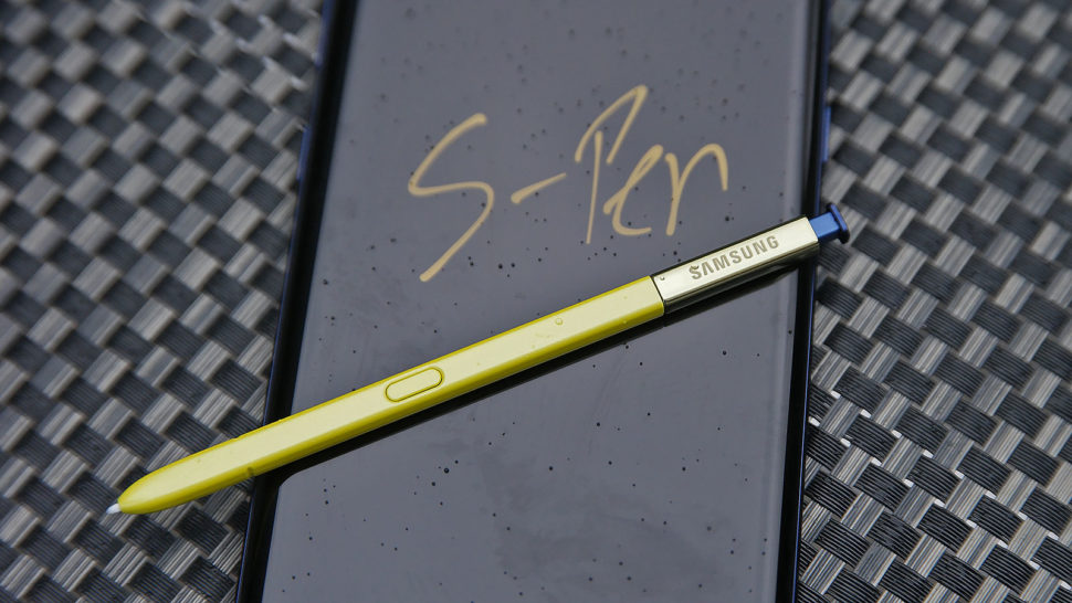 Caneta S-Pen da Samsung na cor amarela