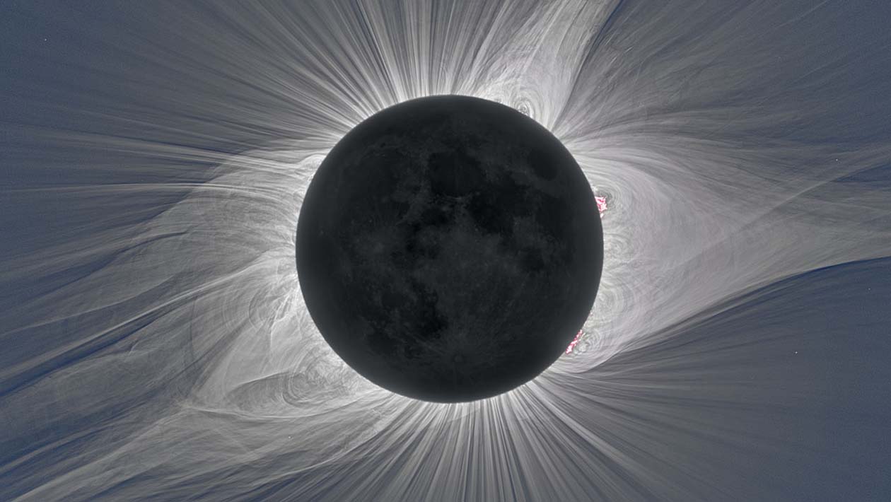 Uma imagem da coroa do Sol
