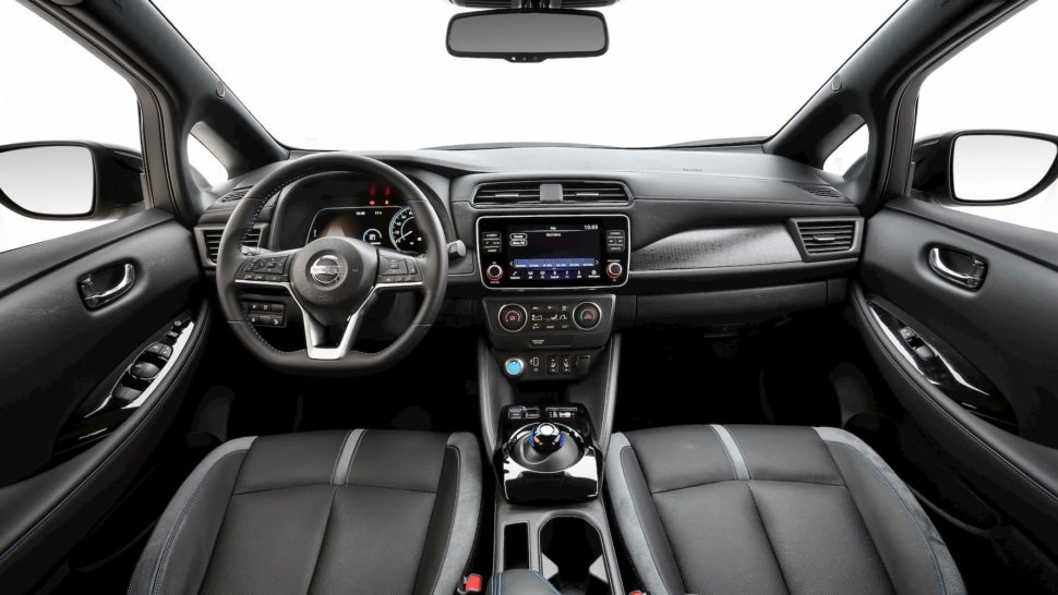 Interior do carro elétrico Nissan Leaf
